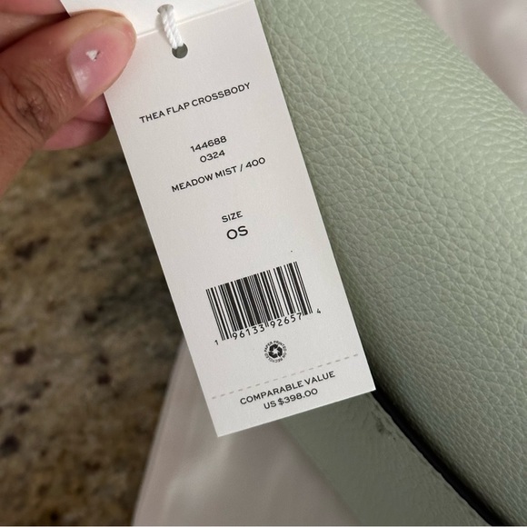 New Tory Burch Thea web flap green mist double straps - Picture 10 of 10